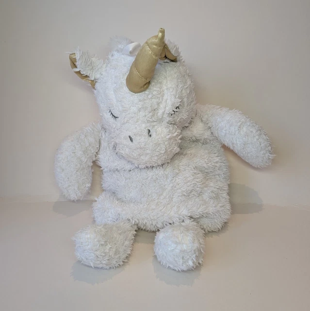 Hot Water Bottle With Rainbow Coloured Faux Fur Unicorn Design Cover - View #2