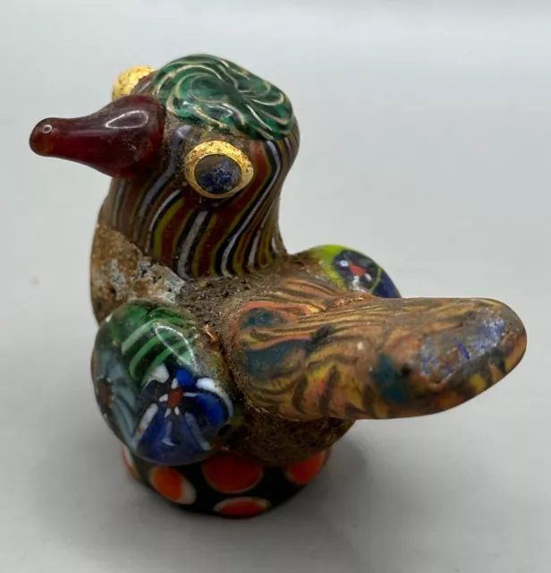 Roman Old Phoenician beautiful unique glass wonderful bird amulet bead