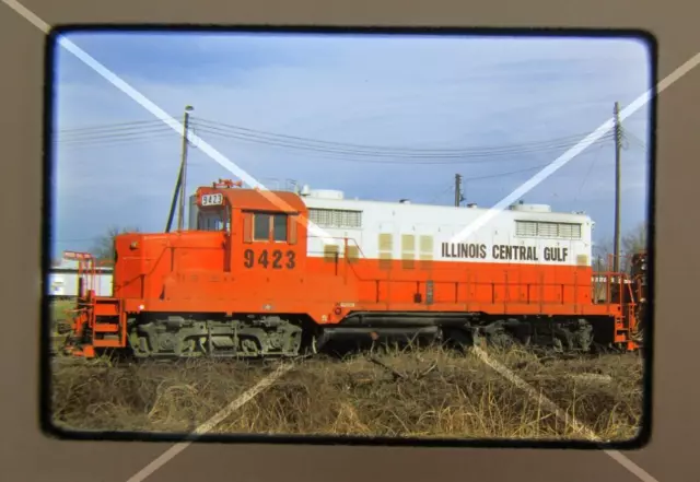 Original '75 Kodachrome Slide ICG Illinois Central Gulf 9423 GP18      39W10