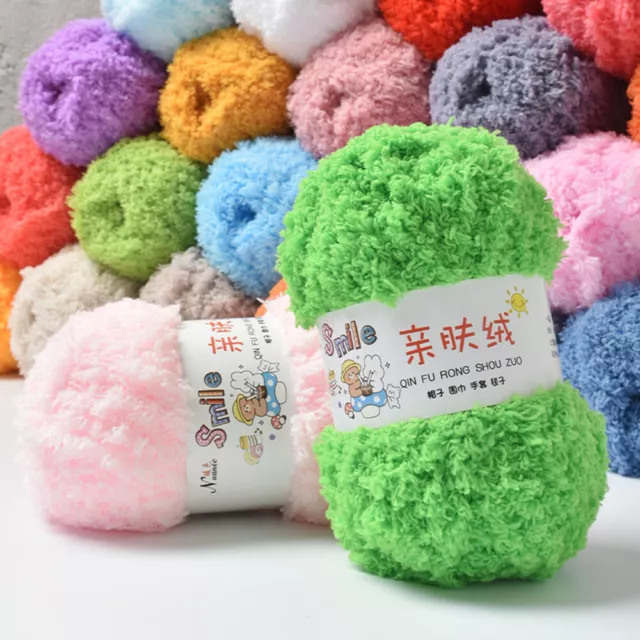 For Knitting Crochet Weaving Wool Yarn Soft Smooth Yarn Fiber Velvet Yarn