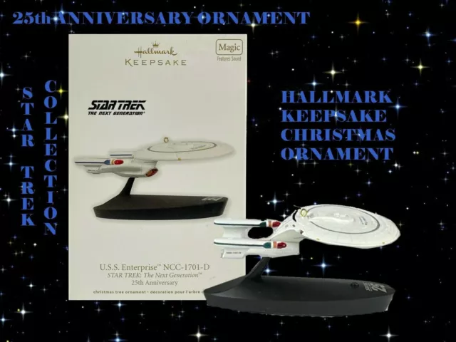 Rare Hallmark Keepsake Star Trek Uss Enterprise Ncc 1701 D Christmas Ornam Nib