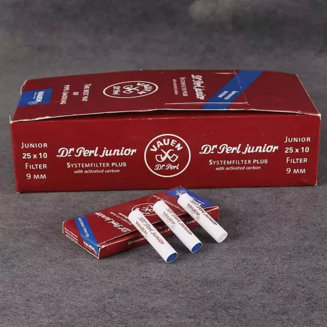 250pcs NEW Dr Perl 9mm Charcoal Filters Junior Vauen For Pipes Kit Tools Hot