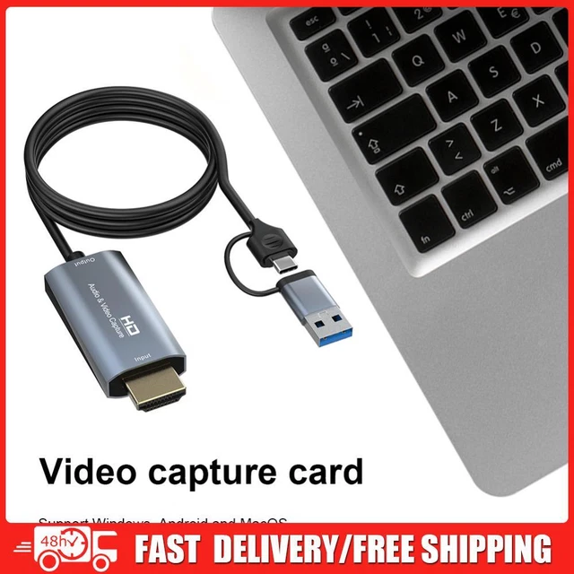 TYPE C VIDEO Capture Card HD 1080P Video Grabber for Live Streaming ...