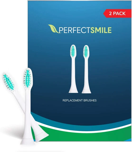 Cabezales de cepillo de dientes eléctrico Perfect Smile, 1 paquete (2 cabezales de cepillo)
