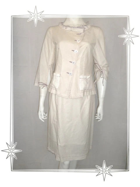 Ensemble Veste Et Jupe évasée Gris Marithé Et François Girbaud - Taille 40, Occasion Très Bon état