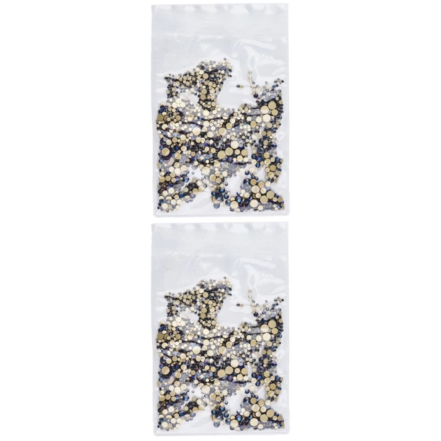 2x Nail art Bling Strass Flatback Glas Charme Diamanten für Nägel Diamant 11