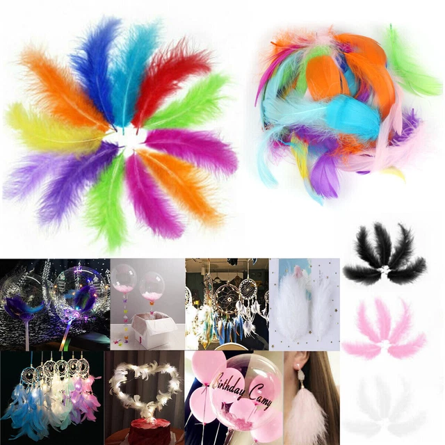 100-1000X plumas esponjosas Marabou 8-12 cm fabricación de tarjetas artesanías adornos Reino Unido