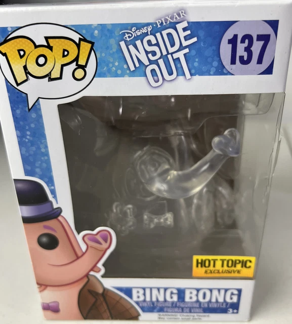 Funko Pop Disney Pixar Inside Out BING BONG #137 Clear Hot Topic Exclusive Vinyl