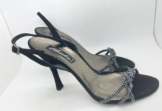 Vero Cuoio Femmes Daim Cristal Swarovski Chaussures Taille 40 Italie Détail