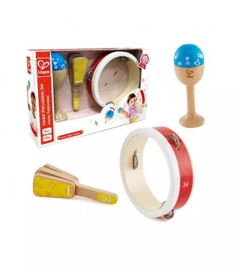 Hape E0333 Baby Drum tambour musical bébé interactif sons et, tambour jouet  bebe 