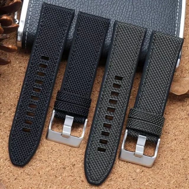 Bracelet noir pour Diesel CHIEFE Series DZ4500 DZ4506 Nylon Silicone Watchband