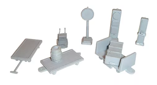 Dapol C012 Station Platform Accessories 00 Gauge New Plastic Kit -1st Class Post