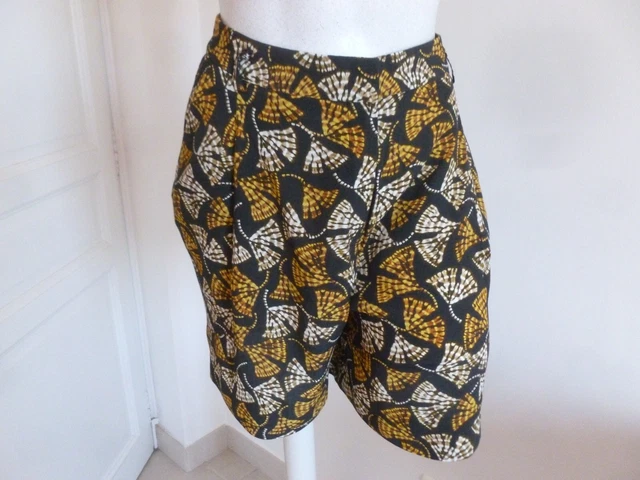 Short Rayé Noir Et Blanc Ingni Taille M (34-36) - Neuf Sans étiquette, Coton/polyester