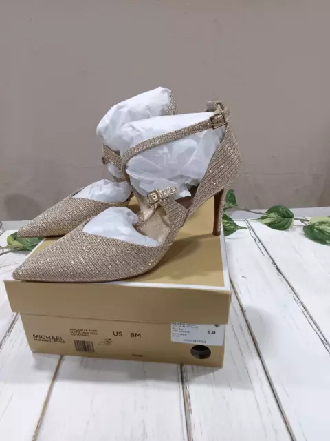 MICHAEL MICHAEL KORS Women's Adela Flex Glitter Pump Shoes - Sand 8M ...