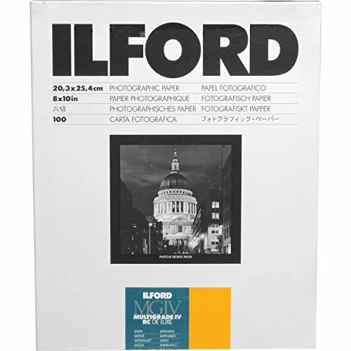 Ilford Deluxe MGIV RC Satin 8x10 inches 20.3x25.4 centimetres 100 Sheets