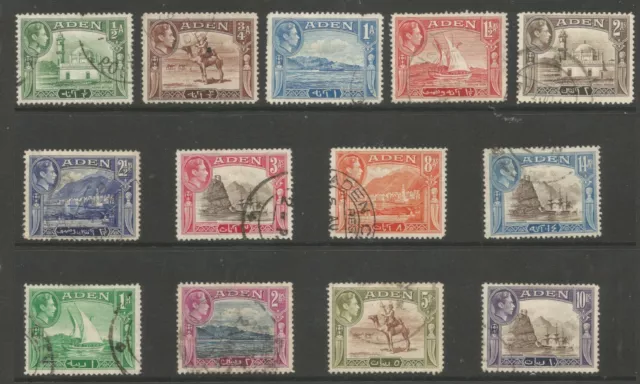 ADEN,SG16-27  THE 1939-48 GVI set of 13 fine used