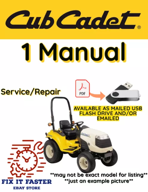 Cub Cadet Compact Tractor 7234 Service Repair Shop Manual Pdf On Usb