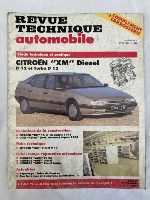 Revue technique automobile RTA #526 Citroën XM Diesel