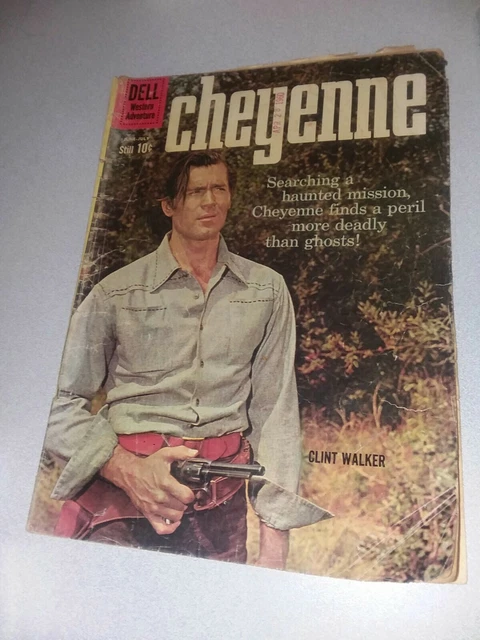 Cheyenne #16 CLINT WALKER photo cover Dell Comics 1960 Western