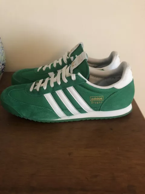 Green adidas hot sale dragon trainers
