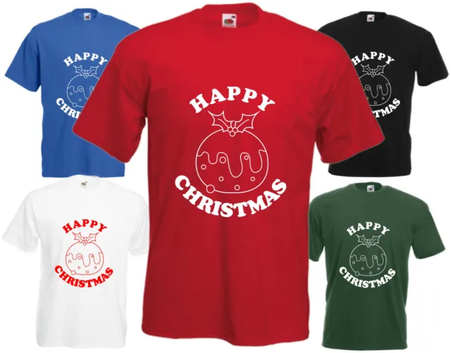 Felice Natale Pudding T Shirt Regalo Divertente Maglietta Top Secret Babbo