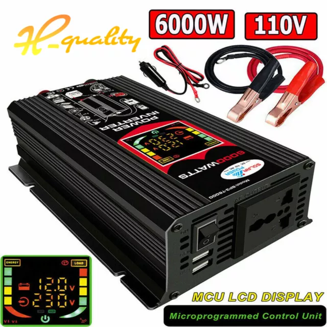 6000W Modified Sine Wave Power Inverter 6000 Watt DC 12V TO AC 110V /220V