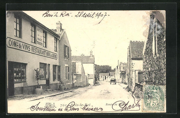 CPA Bois-le-Roi, Route de Brolles 1907