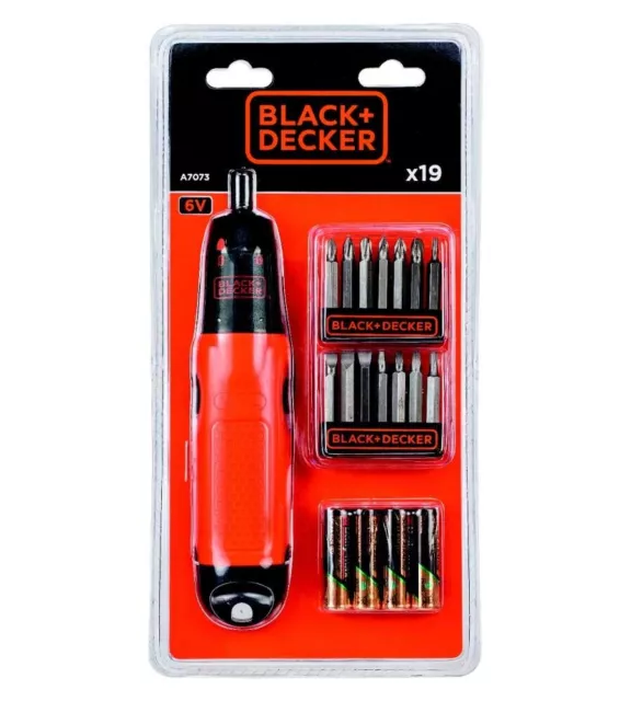 Avvitatore svita avvita cacciavite a batteria 6V BLACK+DECKER + 14 inserti