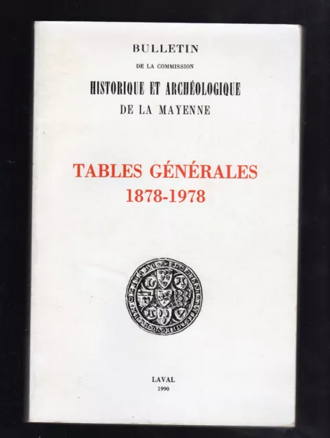 Bulletin De La Commission Historique Et Archeologique De La Mayenne  Tables ...