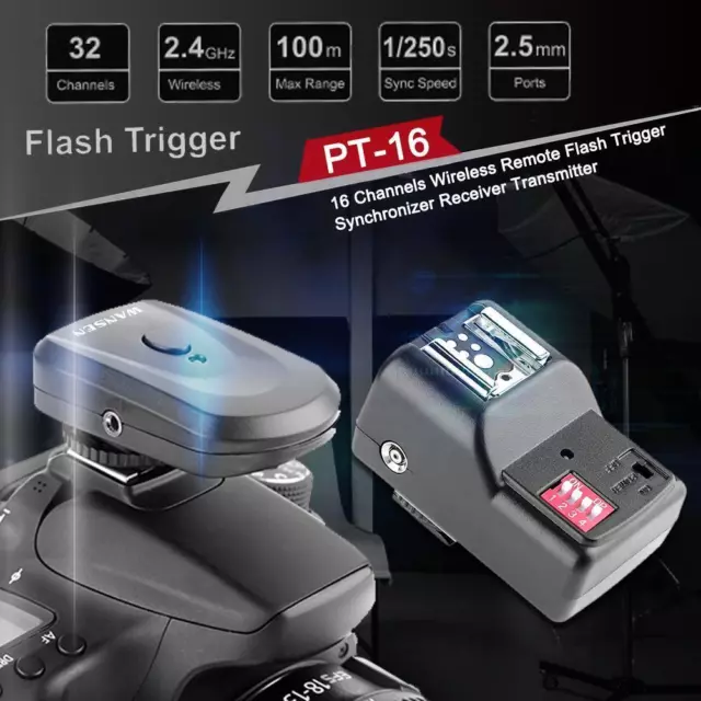 Remoto Speedlite Flash Disparador Obturador Sincronizador Receptor Transmisor