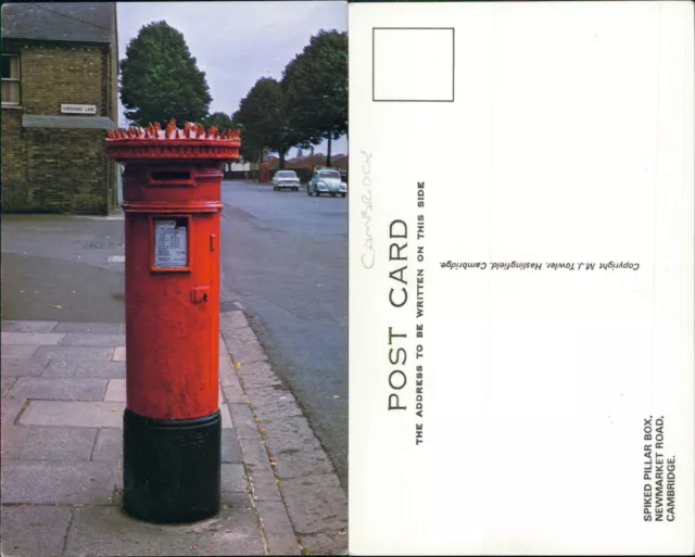 Cambridge Newmarket Road Spiked Pillar Box MJ Towler