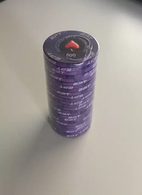 BLISTER da 25 Fiches - Poker chips ceramica replica EU Poker Tour Valore 500