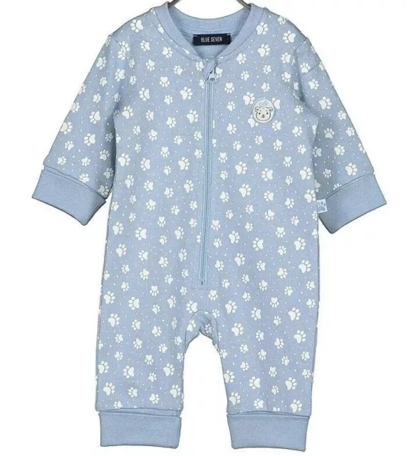 Overall Gr.56 62 NEU Blue Seven 100% Baumwolle strampler warm bär blau baby