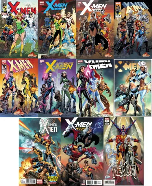 **LOT X-Men Campbell Variant Lot, All NM, Various Titles, Collector's Set