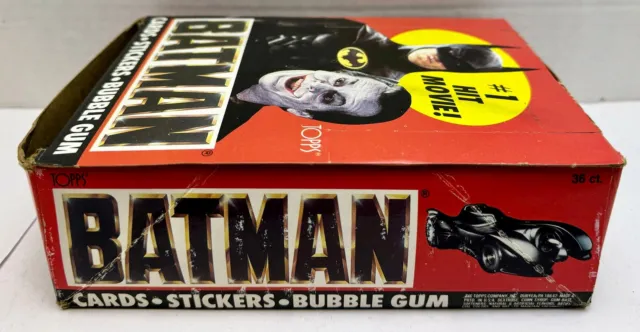 Batman Movie Series 1 Vintage Trading Wax Trading Card Box 36 Packs Topps 1989 3