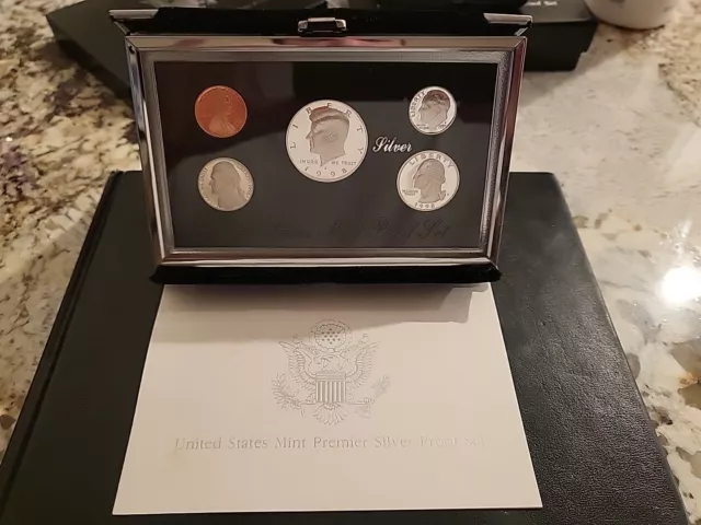 1998-S U.S. Mint Premier Silver Proof Set OGP/COA All In Excellent Condition