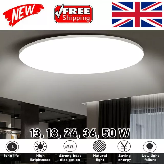 Bright White LED Ceiling Light Flush Mount Fitting Kitchen Bathroom Lamp GY*** 2