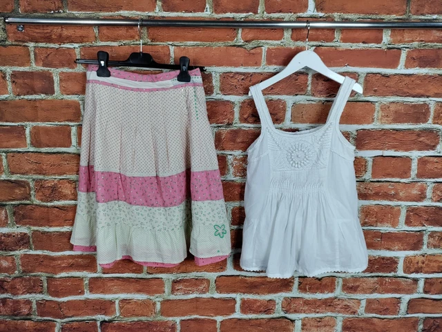 Girls Bundle Age 9-10 Years Monsoon Next A-Line Floral Skirt Top Summer 140Cm