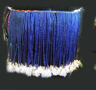 Cache Sex African Kirdi Cott Blue Red Glass Beads Apron Clothing Cameroon Ethnix 2