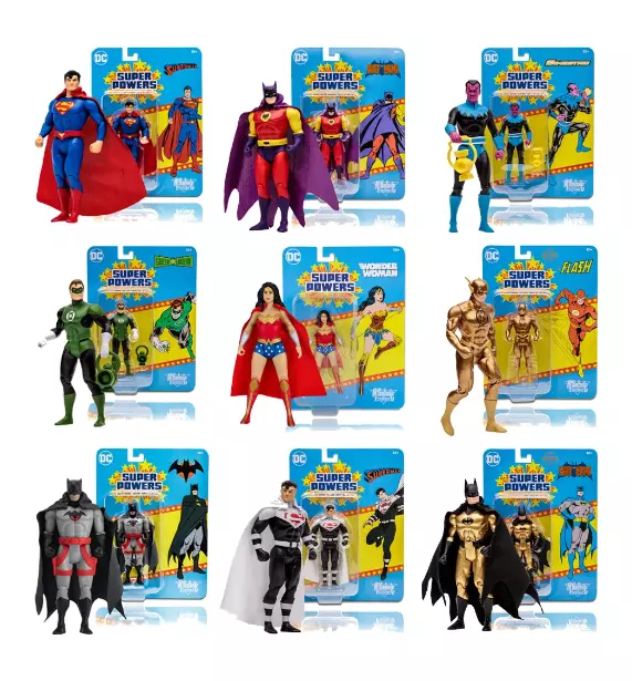 Figurines Super héros comics DC SUPER POWERS Flash Green Lantern Superman...