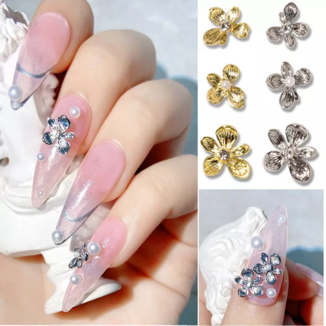 Flowers Nail Jewelry 3D Lilac Flowers Manicure Accessories Nail Art Decorations