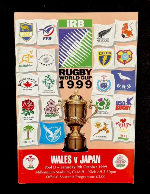 WALES v JAPAN 1999 RUGBY WORLD CUP PROGRAMME