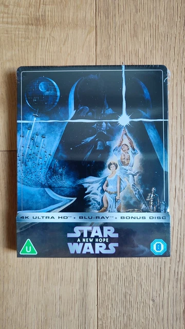 Star Wars Episode IV Un Nouvel Espoir - steelbook (Zavvi) 4K + Blu Ray
