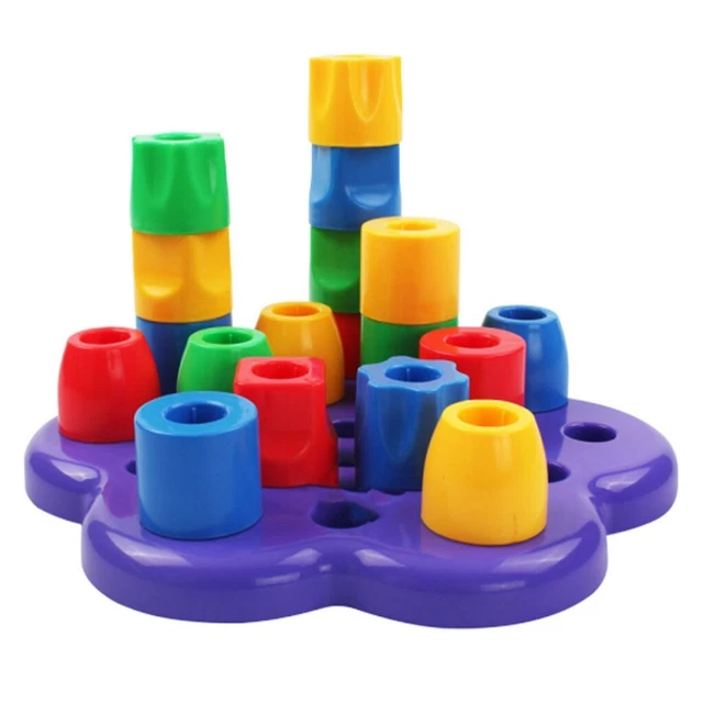 Early Learning Toy Stapelform Geometrische Sortierblock -Farberkennung Stacker F