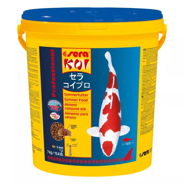 Sera Koi Professional Sommerfutter 7 kg 21 L Teich Fischfutter Granulat 3 mm