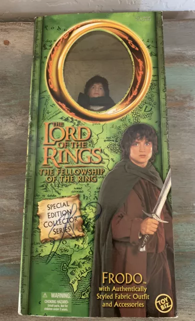 Signed Elijah Wood Lord Of The Rings Frodo 12" Toy Biz Doll Figure