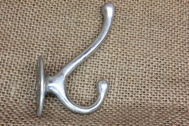 Old Hook Hanger Vintage Coat Bath Room Robe Matches Razor Strop Chrome Brass 3