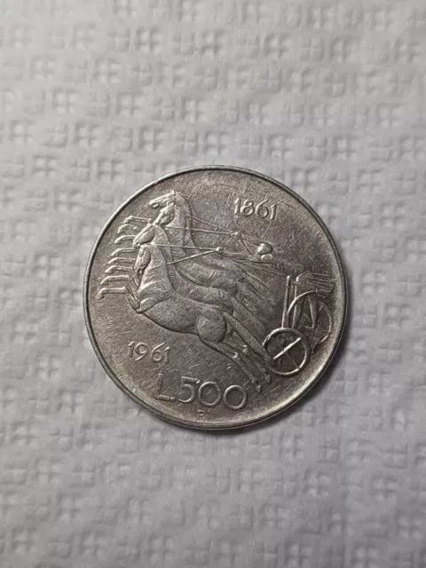 Italy, 500 lire, 1961, Silver Coin