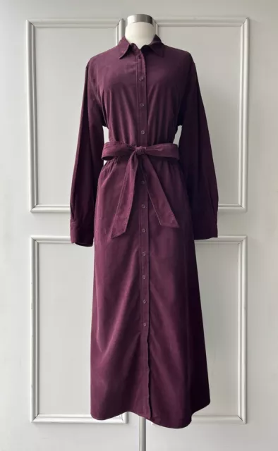 COUNTRY ROAD trenery cord shirt dress bordeaux | SIZE: 16, XL | $229 new