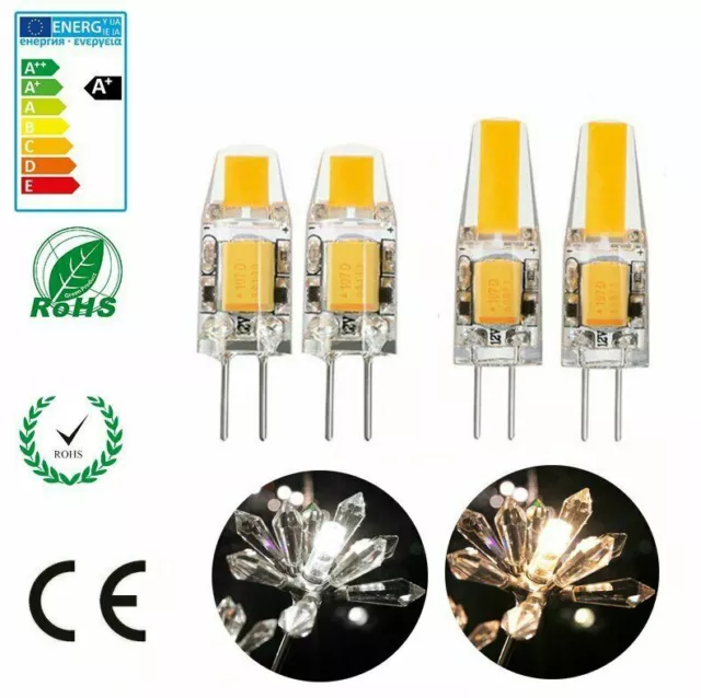 1/10X G4 COB LED Lampe 3W 6W AC/DC 12V Mini Silikon Birnenschrank Licht  Lampe